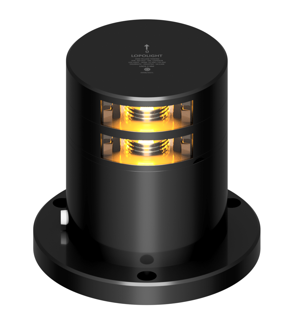 3nm double 135° yellow towing light (blk)